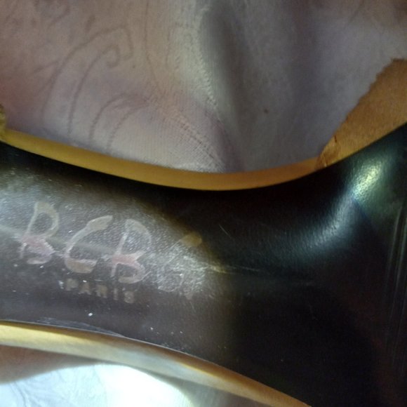 BCBG Paris Tan Suede Open Toe High Heels Size 7.5 - Picture 9 of 14